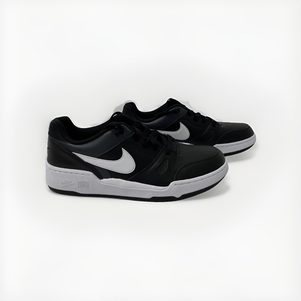 Nike Men's 11.5 Full Force Low Black Retro Leather Lifestyle Sneaker FB1362-001